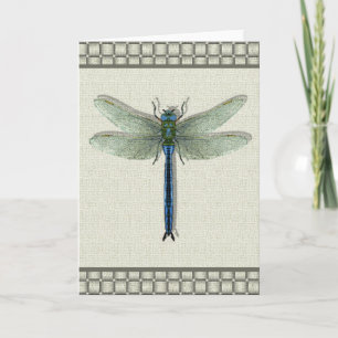 Cartão De Festividades Placa Dragonfly Azul Teal