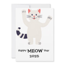 Placa Feliz MEOW Ano 2025