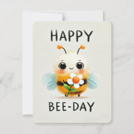 Cartão De Festividades Placa Feliz para o Dia da Abelha - Abelha Bela com