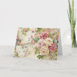 Cartão De Festividades Placa Florestal Inspirada pela Ephemera Vintage bo