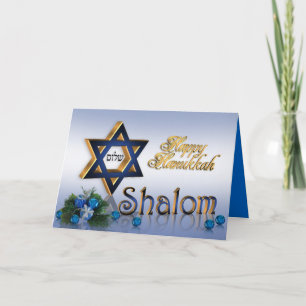 Cartão De Festividades Placa Hanukkah Estrela de David Shalom