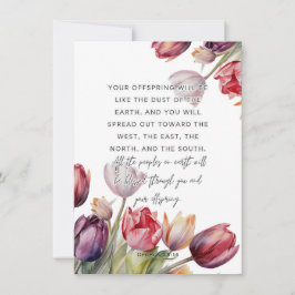 Cartão De Festividades Placa Inspiracional Genesis 28:14 para a mãe