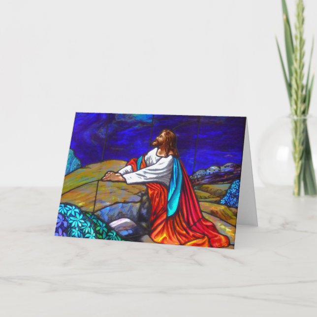 Cartão De Festividades Placa Jesus Dentro do Vazio páscoa  (Frente)