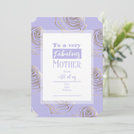 Cartão De Festividades Placa Lavanda do dia de as mães