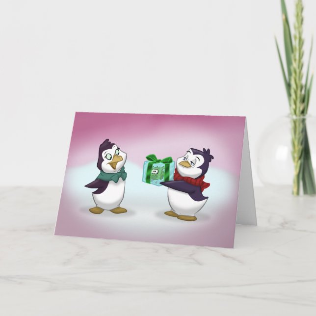 Cartão De Festividades Placa "Legal Yule" para pinguins (Frente)