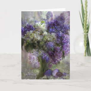Cartão De Festividades Placa Lilacs de páscoa