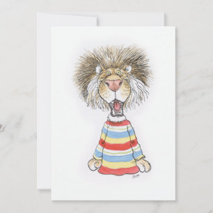 Cartão De Festividades Placa Lion Psicada