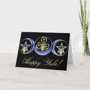 Cartão De Festividades Placa lunar espiral tripla
