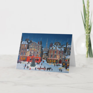 Cartão De Festividades Placa Luzes de Compro do natal vintage Village