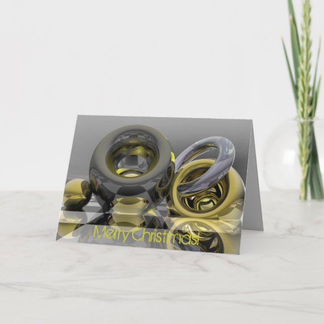 Cartão De Festividades Placa Modern Merry Xmas (Frente)