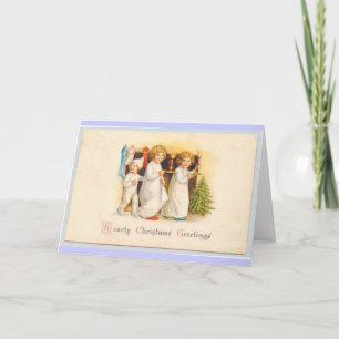 Cartão De Festividades placa natal vintage