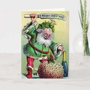 Cartão De Festividades Placa natal vintage