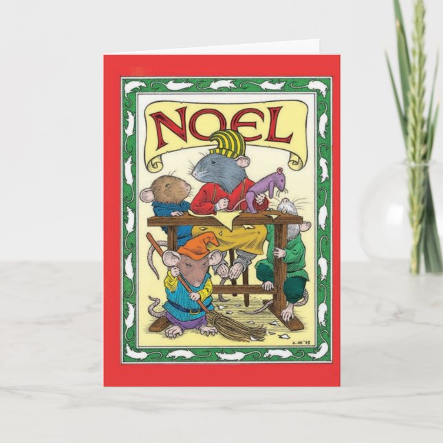 Cartão De Festividades placa noel (Frente)