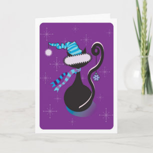 Cartão De Festividades Placa papai noel Roxo