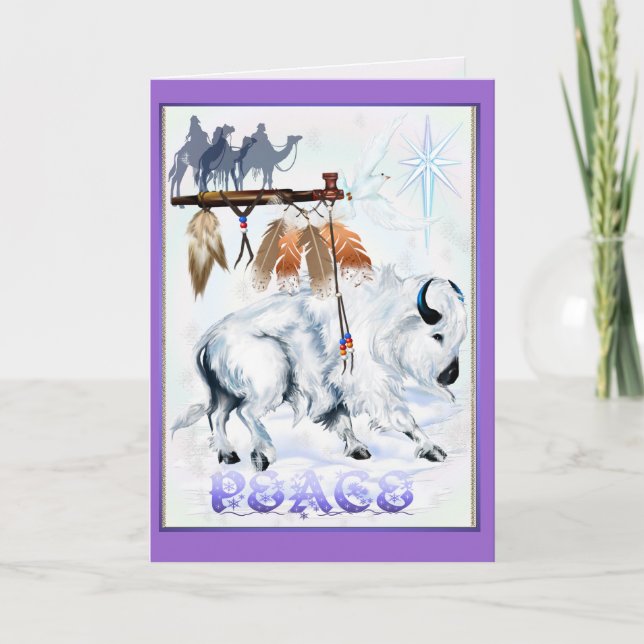 Cartão De Festividades Placa PEACE (Frente)