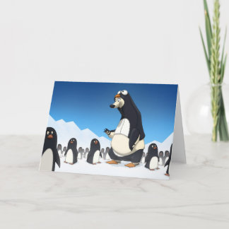 Cartão De Festividades Placa Pinguin Polar (Dentro do Vazio)