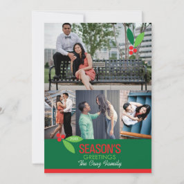 Cartão De Festividades Placa plana com Design de 4 fotos 5x7