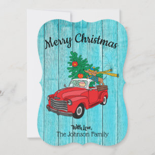 Cartão De Festividades Placa plana de Compro da árvore de Natal Dachshund