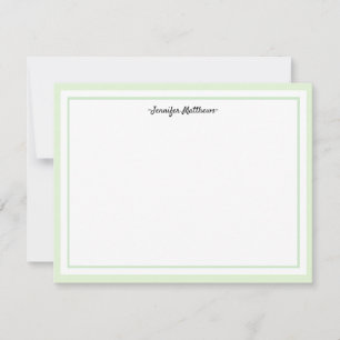 Cartão De Festividades Placa Plana de Papel Personalizado verde