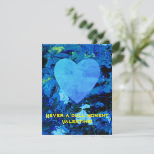 Cartão De Festividades Placa plana do Namorados Denim muito azul