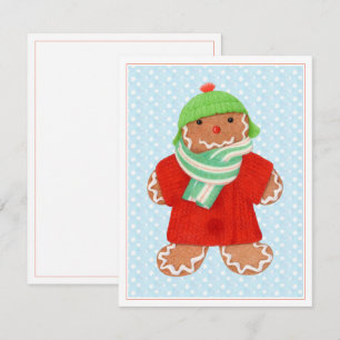Cartão De Festividades Placa plana WOOLIE GINGERBREAD 4.25x5.5