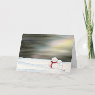 Cartão De Festividades Placa Polar Bears