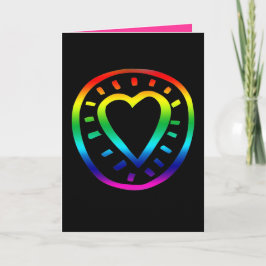 Cartão De Festividades Placa preta do Dia de os namorados Gay do arco-íri