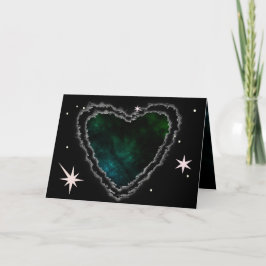 Cartão De Festividades Placa Romance de Amor do Namorados Nebula Heart Sc