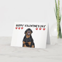 Cartão De Festividades Placa Rottweiler com Grumpy do dia de os namorados