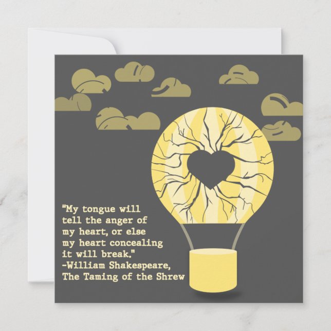 Cartão De Festividades placa shakespeare (Frente)