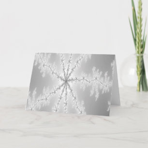 Cartão De Festividades Placa Silver Snowflake