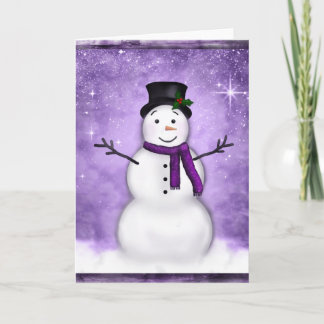 Cartão De Festividades Placa Snowman