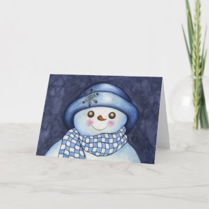 Cartão De Festividades Placa Snowman