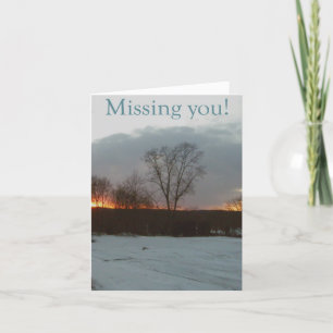 Cartão De Festividades Placa Sunset Missing You