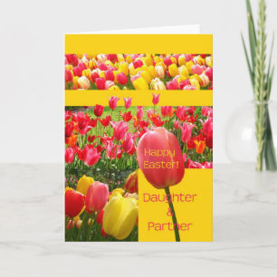 Cartão De Festividades Placa Tulip do Felz pascoa Auxiliar e Parceiro