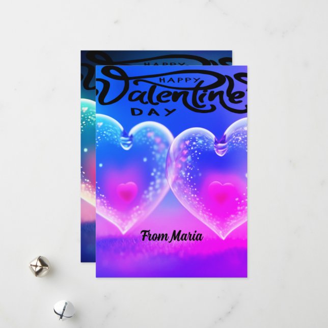 Cartão De Festividades Placa Única Abstrato Colorida E Válida (Frente/Verso In Situ)