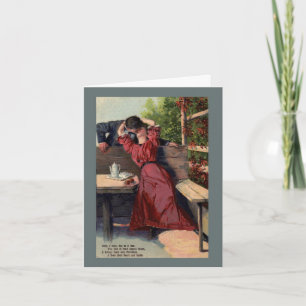 Cartão De Festividades Placa Vintage do Kiss do namorados