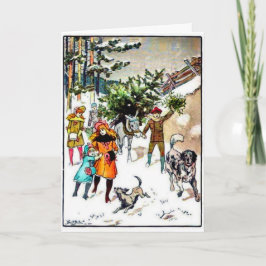 Cartão De Festividades Placa Vintage Xmas