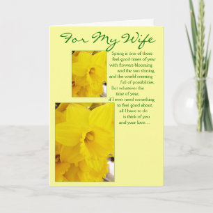 Cartão De Festividades Placa Wife do felz pascoa - Daffodils