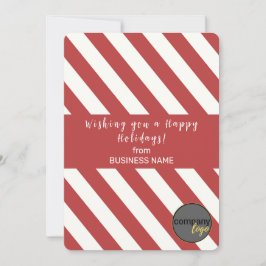 CARTÃO DE FESTIVIDADES PLACA XMAS DE LOGOTIPO VERMELHA CANA BRANCA FELIZ