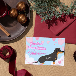 Cartão De Festividades Placas de Dia de os namorados Dachshund Imprimívei