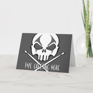 Cartão De Festividades Placas de Drummer de Metal Pesado Personalizadas p