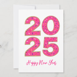 Cartão De Festividades Placas de felizes anos novos simples estilo rosqui