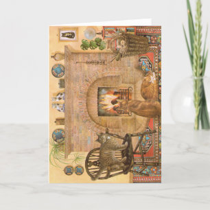 CARTÃO DE FESTIVIDADES PLACAS DE GATO DE NATAL