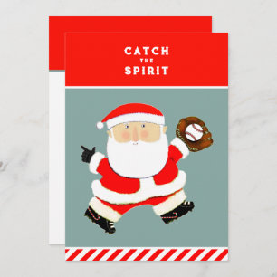 Cartão De Festividades Placas de Natal de Natal de Natal de Baseball