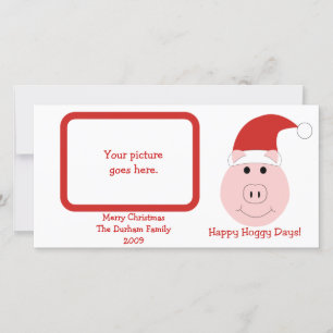 Cartão De Festividades Placas de Natal Feliz Hoggays