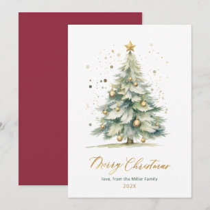 Cartão De Festividades Placas de Natal Não Fotográficas de Árvore de Scri