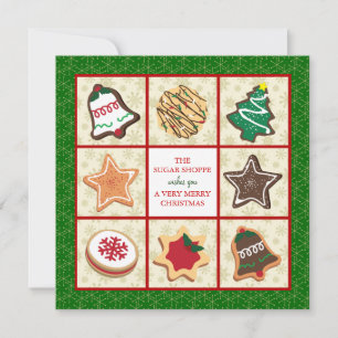 Cartão De Festividades Placas de Natal para empresas de padaria
