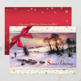 Cartão De Festividades Placas de Natal Planas Personalizadas de Belas Art