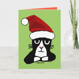 Cartão De Festividades Placas de saudação do GATINHO MEOWWY CHRISTMAS PAN